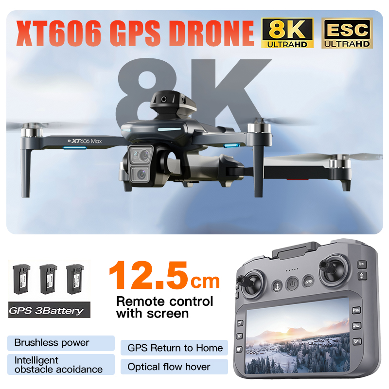 Drone Photogrammetry - Drone XT606 MAX 3 con Batteria,